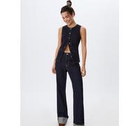 Stradivarius - Top in denim blu sovratinto con bottoni M