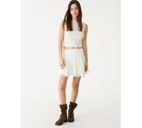 Stradivarius - Top in pizzo bianco senza maniche S