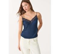 Stradivarius - Top in pizzo blu scuro-Blu navy L