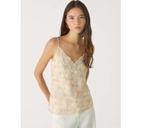 Stradivarius - Top in pizzo oro-Giallo XL