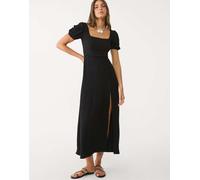 Stradivarius - Vestito lungo nero con incrocio sul retro L