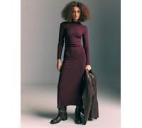 Stradivarius - Vestito midi in maglia viola XL