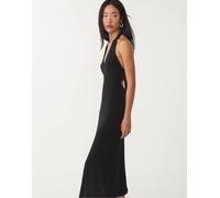 Stradivarius - Vestito midi nero con nodo sul retro L