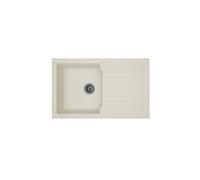 STRADOUR Lavello da incasso 1 vasca + 1 scolapiatti Aloa - Resina - 81 x 50 cm - Bianco