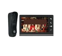 STRAFBRG di videocitofono con campanello cablato RFID Sblocca il campanello della fotocamera con schermo da 7 pollici Campanello domestico for visione notturna for V,Resistente alle intemperie