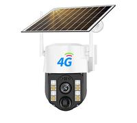 STRAFBRG Telecamera solare 4G/WiFi, telecamera IP impermeabile for esterni, rilevamento umano PIR, protezione di sicurezza CCTV, batteria integrata con pannello,Tranquillità sempre(4G Camera No Card)
