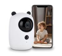 STRAFBRG Telecamere di sicurezza da 4 MP, telecamera Wi-Fi wireless alimentata a batteria for esterni con sirena spot, audio bidirezionale,Tranquillità sempre(WITH 128G)