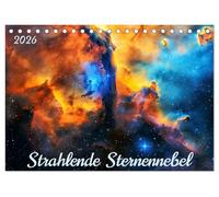 Strahlende Sternennebel (Tischkalender 2026 DIN A5 quer), CALVENDO Monatskalender: Faszinierende Bilder von der astralen Majestät und der zeitlosen Schönheit spektakulärer Nebel.