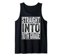 Straight Into 10th Grade Shirt Back to School Tenth Grade Canotta