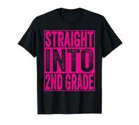 Straight Into 2nd Grade Shirt Back to School Second Grade Maglietta