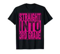 Straight Into 3rd Grade Shirt Back to School Third Grade Maglietta