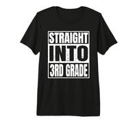 Straight Into 3rd Grade Tee Back to School Gifts Third Grade Maglietta Premium