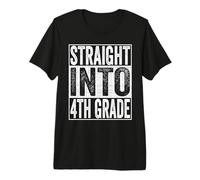 Straight Into 4th Grade Back to School Fourth Grade Shirt Maglietta Premium