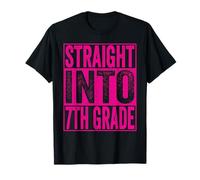 Straight Into 7th Grade Shirt Back to School Seventh Grade Maglietta