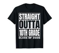 Straight Outta 10th Grade Graduate Class Of 2025 Tenth Grade Maglietta