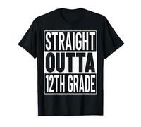 Straight Outta 12th Grade Funny Graduate 2026 Twelfth Grade Maglietta