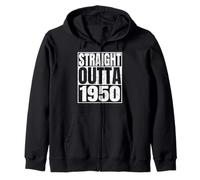 Straight Outta 1950 Vintage Year Classic Birth of Birthday Felpa con Cappuccio