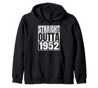 Straight Outta 1952 Vintage Year Classic Birth of Birthday Felpa con Cappuccio