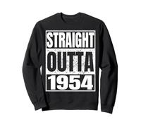 Straight Outta 1954 Classic Year Birth of Birthday Vintage Felpa