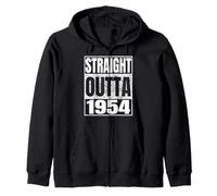 Straight Outta 1954 Classic Year Birth of Birthday Vintage Felpa con Cappuccio