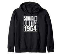Straight Outta 1954 Vintage Year Classic Birth of Birthday Felpa con Cappuccio