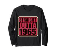 Straight Outta 1965 Born Birthday Retro Vintage Donna B-Day Maglia a Manica