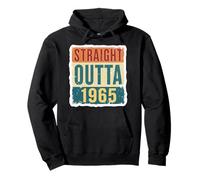 Straight Outta 1965 Born Birthday Retro Vintage Uomo Donna Felpa con Cappuccio