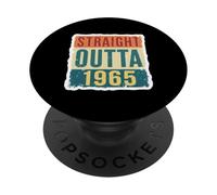 Straight Outta 1965 Born Birthday Retro Vintage Uomo Donna PopSockets PopGrip Adesivo
