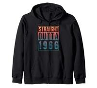 Straight Outta 1966 Birth of Birthday Classic 1966 Vintage Felpa con Cappuccio