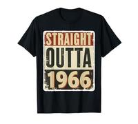 Straight Outta 1966 Born Birthday Retro Vintage Uomo Donna Maglietta