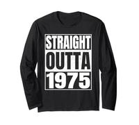 Straight Outta 1975 50th Birthday Gifts 50 Years Old Vintage Maglia a Manica