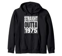 Straight Outta 1975 Classic Year Birth of Birthday Vintage Felpa con Cappuccio
