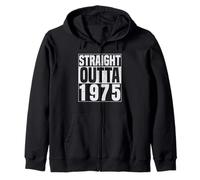 Straight Outta 1975 Classic Years Vintage Birth of Birthday Felpa con Cappuccio