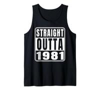 Straight Outta 1981 Classic 1981 Vintage Birth of Birthday Canotta