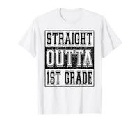 Straight Outta 1st Grade Class 2026 Boys Kids First Grade Maglietta