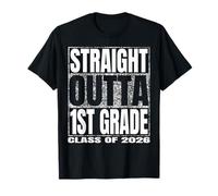 Straight Outta 1st Grade Class 2026 Graduate Year 1st Grade Maglietta