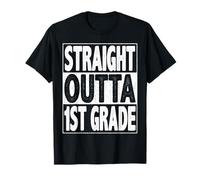 Straight Outta 1st Grade Funny 2026 First Grade Graduation Maglietta