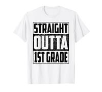 Straight Outta 1st Grade School Graduate 2026 First Grade Maglietta