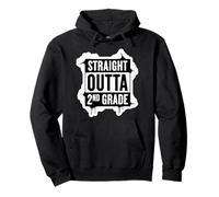 Straight Outta 2 ° Grado Secondo Laureato Studente di Laurea Felpa con Cappuccio