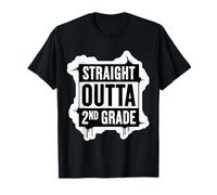 Straight Outta 2 ° Grado Secondo Laureato Studente di Laurea Maglietta