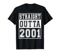 Straight Outta 2001 Classic Birth of Birthday Year Vintage Maglietta