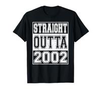 Straight Outta 2002 Men Women Vintage Year 2002 Birthday Maglietta
