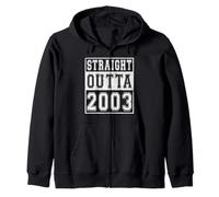 Straight Outta 2003 Classic Birth of Birthday Year Vintage Felpa con Cappuccio