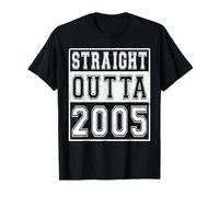 Straight Outta 2005 Classic Birth of Birthday Year Vintage Maglietta