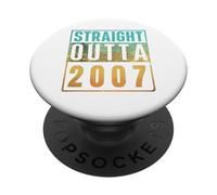 Straight Outta 2007 Vintage Years Birth Of Birthday Classic PopSockets PopGrip Adesivo