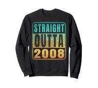 Straight Outta 2008 Classic Birth of Birthday Years Retro Felpa