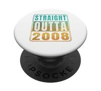 Straight Outta 2008 Classic Birth Of Birthday Years Retro PopSockets PopGrip Adesivo