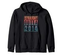 Straight Outta 2014 Birth of Birthday Classic 2014 Vintage Felpa con Cappuccio