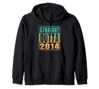 Straight Outta 2014 Classic Birth of Birthday Years Retro Felpa con Cappuccio