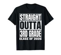 Straight Outta 3rd Grade Graduate Class of 2026 Third Grade Maglietta